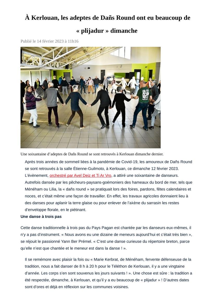 Article telegramme